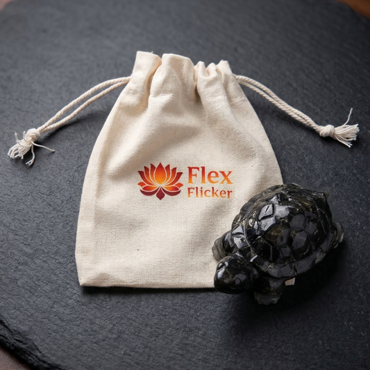 Natural Pyrite Tortoise for Wealth, Protection & Positive Energy