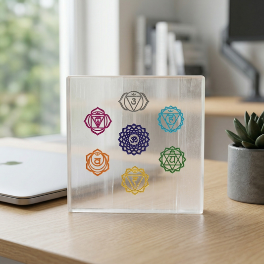 Selenite Charging Plate – Natural Crystal Energy Cleansing & Charging Board