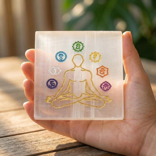Selenite Charging Plate – Natural Crystal Energy Cleansing & Charging Board