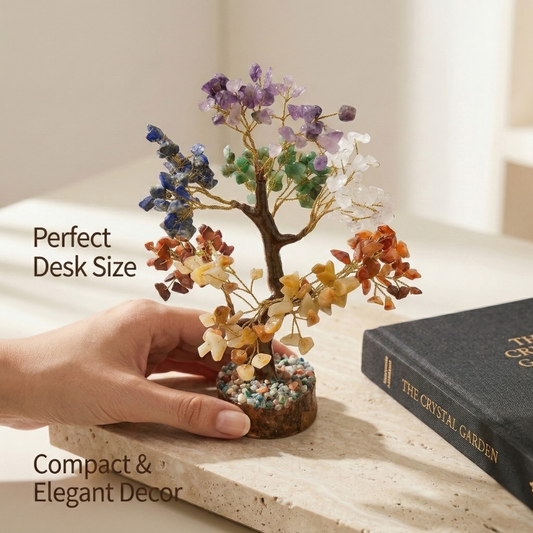 Chakra Crystal Tree – Natural Healing Stones for Wealth, Luck & Positive Energy