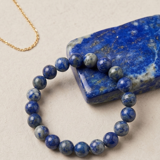 Natural Lapis Lazuli Bracelet – Wisdom, Protection & Inner Power Stone