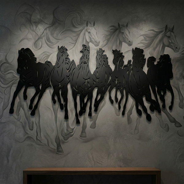 Seven Horses Vastu Wall Art for Wealth & Positive Energy